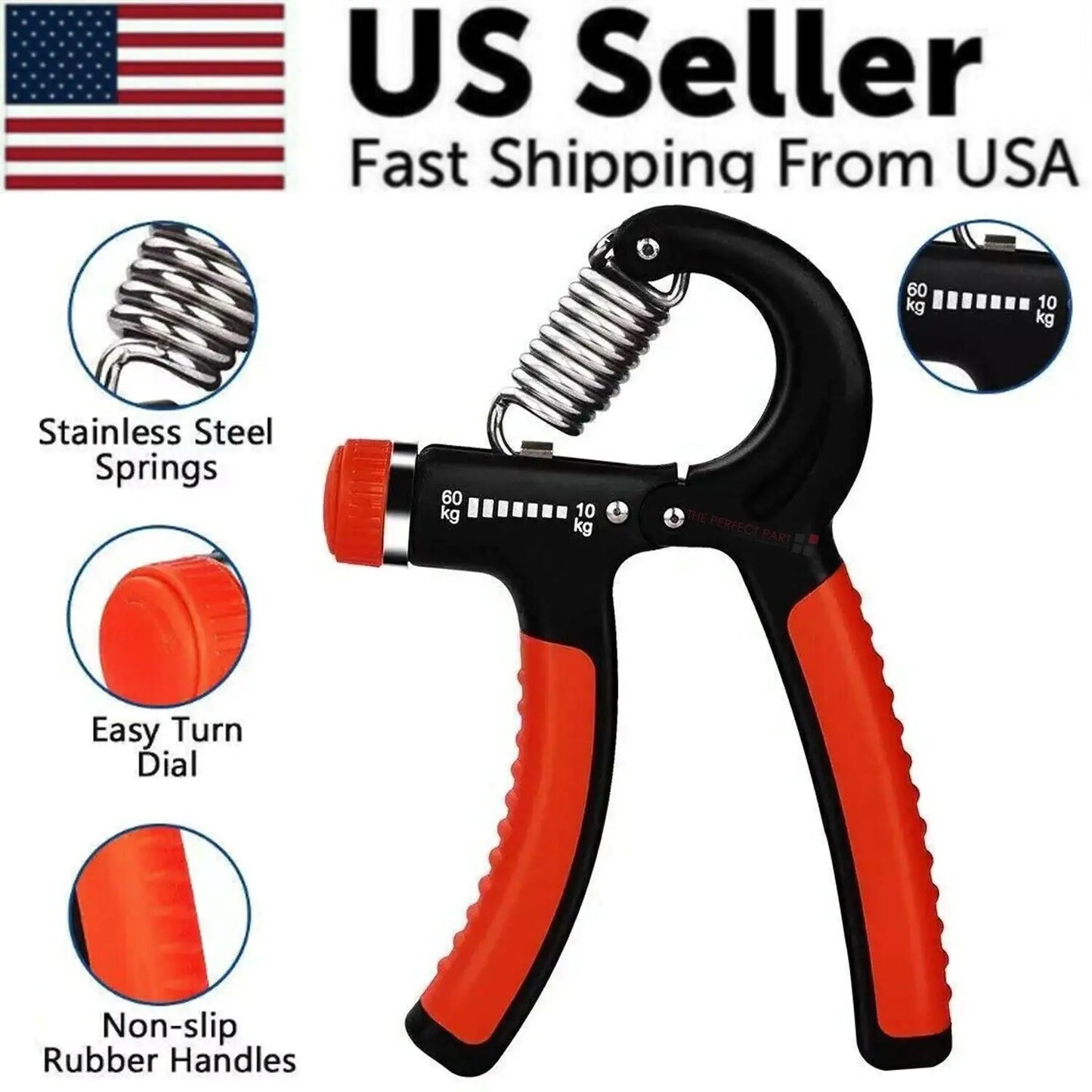 MUSCLEFORGE Hand Grip Strength Power Trainer